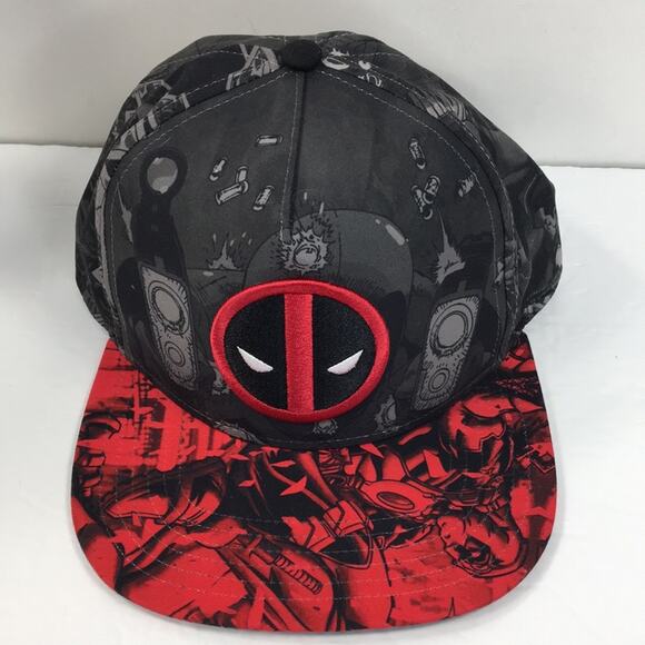 Marvel Comics Deadpool Snapback Trucker Hat Cap - Picture 2 of 15